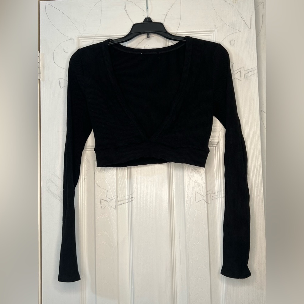 Long sleeve cropped shirt